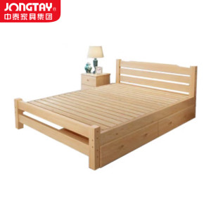 中泰(jongtay)1.0米实木床单人宿舍抽屉床 J-CDZ66