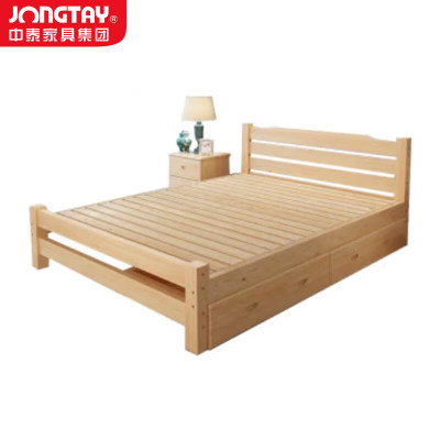 中泰(jongtay)1.0米实木床单人宿舍抽屉床 J-CDZ66