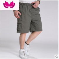 七斓中老年休闲西装短裤夏款男士宽松多袋裤男式工装5五分裤