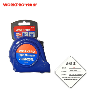 万克宝 7.5M(25FT)蓝色塑料卷尺 W061004 把