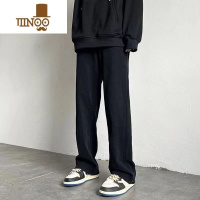 YANXU男款秋季宽松直筒潮流ins百搭痞帅男生裤子高街休闲阔腿裤