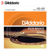 达达里奥(D'Addario)EZ900 )美国原装进口民谣吉他弦套弦琴弦 EZ900(10-50黄铜)