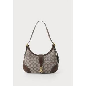 蔻驰(COACH)女款简约手提包棉皮材质拉链设计调节手柄时尚百搭 oak_maple