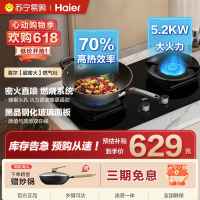 海尔双灶独立控火燃气灶H70A(12T)天然气节能一级能效