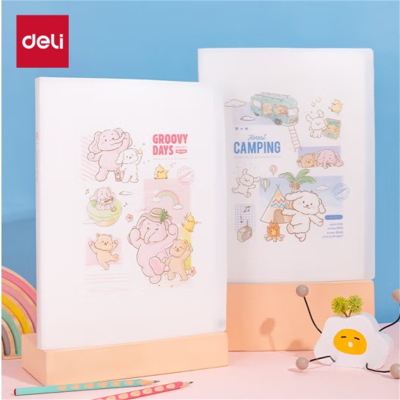 得力(deli)30页试卷册 资料试卷文件收纳册文件保护办公用品 混色PQ307-30