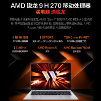 华硕无畏Pro14 锐龙 9 H 270 银色 16G512GB