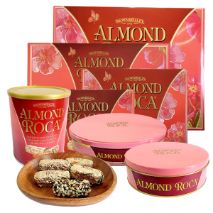 美国进口Almond Roca乐家扁桃仁巧克力糖100g/200g/300g/600g糖果礼盒装罐装零食年货