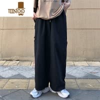 YANXU日系机能多口袋工装裤男宽松ins潮牌高街百搭阔腿休闲hiphop裤子