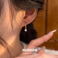 925纯银母贝珍珠耳扣女耳环耳饰小众简约设计气质高级感潮送女朋友老婆情人节七夕生日礼物