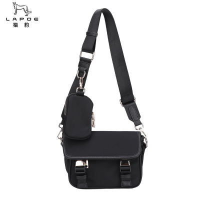 猎豹单肩斜挎包可定制视频监视仪挂包 大号26*9*20cm个