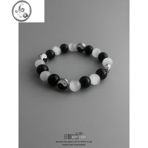 JiMiBAR CODE 中式国潮风太极两仪手链男士ins个性时尚小众简约手串女