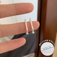 s925纯银祥云纹耳钉女小众设计百搭新中式流苏耳环轻奢高级感送女朋友老婆情人节七夕生日礼物