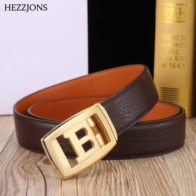 赫泽琼斯HEZZJONES皮带男进口纯牛皮软皮腰带精钢自动扣休闲裤带时尚商务青年皮带