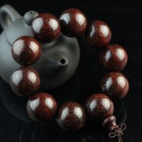 赞比亚血檀手串原木老料高密25MM非洲小叶紫檀佛珠手链满金星送女朋友老婆情人节七夕生日礼物