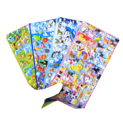 动物猫狗狗恐龙小猪立体3D泡泡贴纸儿童早教手工贴纸幼儿园奖励贴8号