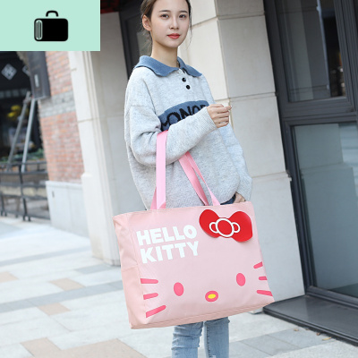 可爱学生旅行包女小手提韩版特大容量卡通短途轻便行李袋旅行袋男NEW LAKE男士手提包