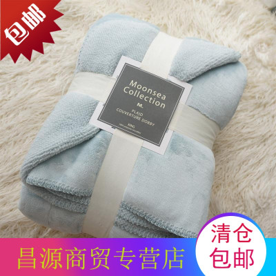 大毛毯加宽尺寸单人学生宠物纯色双层大毛加厚结婚加长保暖大号印花法兰礼品秋冬法兰绒