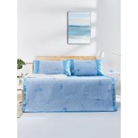 美帮汇家纺床上用品夏季凉席学生宿舍夏天软席子印花冰丝席三件套