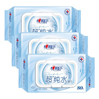 心相印成人超纯水系列80片装湿巾*3包 3XCC080(包装)