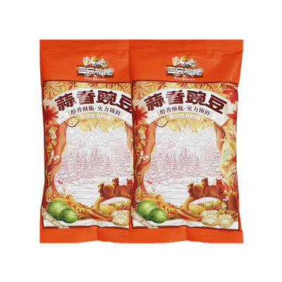 三只松鼠豌豆120g*2袋颗粒饱满醇香酥脆蒜香味110025-02