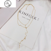 优雅气质长款ins双层项链女超仙简约百搭潮人Y字型锁骨链脖子饰品 JiMi