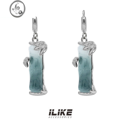 JiMi 青白竹原创小众耳环女小众设计高级感轻奢耳钉新中式潮