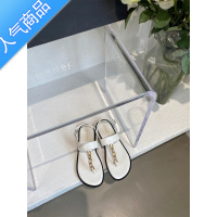 SUNTEK2023夏季新款链子夹趾女凉鞋时尚休闲百搭网红款一字带夹脚罗马鞋
