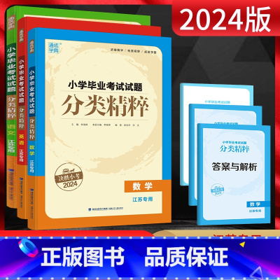 [分类精粹-3本]语文+数学+英语-江苏专用 小学升初中 [正版]2025备考密卷 通城学典小学毕业考试试卷精编 语文数