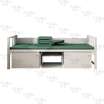 翌嘉 制式营具单人床营房宿舍铁架床钢制组合单人床公寓床含床下柜