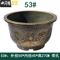 三维工匠塑料圆花盆超特大号大码庭院种树龙缸胶盆加厚铁树脂花盆落地 53#黄铜金 见详情花盆容器