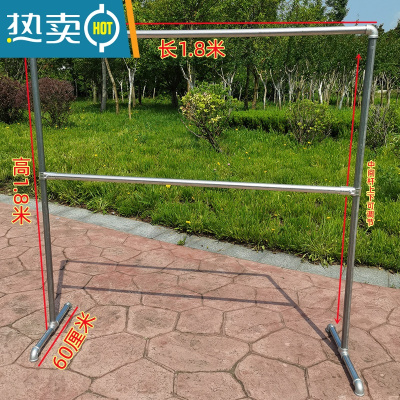 敬平镀锌钢管晾衣架落地简易家用阳台卧室挂衣架不锈钢镀锌凉挂晒被晾 6分管加厚双层款长1.8米高1.8米