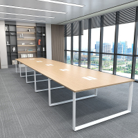 臻远ZY-D557-08简约会议桌洽谈桌接待室会议室长条桌五角管台架6000*1500