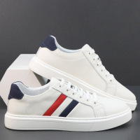 小白鞋男春款真皮板鞋男款头层牛皮百搭休闲鞋舒适一脚蹬男鞋