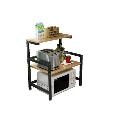 厨房收纳架烤箱架微波炉架子3层电饭煲架调味料2层台面储物架