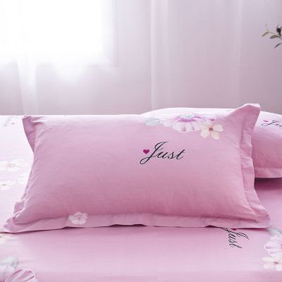 弗星100%纯棉枕套一对-两只装成人通用枕套48*74cm一对双人枕套