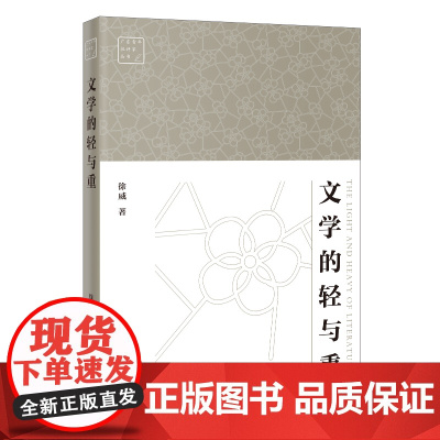文学的轻与重 徐威著 广东青年批评家丛书 文学理论 文集 花城出版社正版书籍