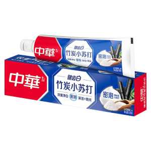 中华健齿白牙膏竹炭小苏打双重净白沁竹薄荷味90g