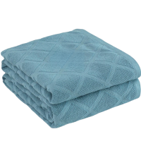 铭思沃毛毯180*220cm条 蓝