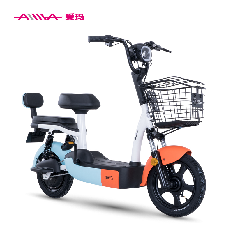 爱玛(aima)小电驴牛牛国潮来袭48v12ah铅酸电池时尚电动自行车源彩