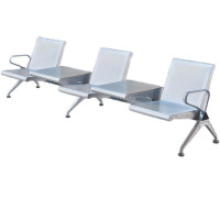 锦北 靠背排椅候诊椅加厚机场银行车站医院等候椅大厅连椅三人位无垫2茶几