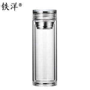 铁洋 水晶盖双层玻璃杯 450ML 个