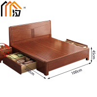 汐 实木床1米张