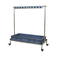 翌嘉 YJ5091936 拖把架 20挂双面灰盆移动款 960*420*1100mm