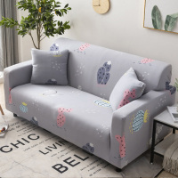 弹力懒人沙发套罩通用型全包萬能套简约布艺沙发垫全盖布 多肉 L码(沙发长度185-230cm适用)一般适合三人位或贵妃位