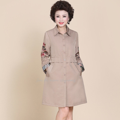 迪鲁奥(DILUAO)中年妈妈秋装外套2021新款洋气中妈妈春秋口袋气质上衣服