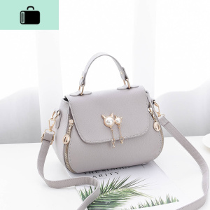 2019女新款韩版手提包女包斜挎包百搭猫耳流苏小包包NEW LAKE