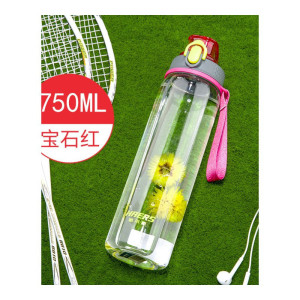 家柏饰(CORATED)tritan健身运动塑料杯无毒高温便携简约透明大容量水杯女