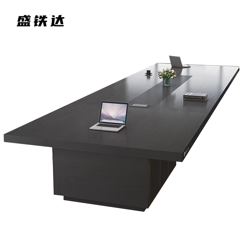盛铁达 檀木色会议桌3500*1400*750mm STD-XTHY25 张