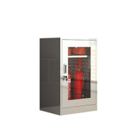 东升顺304不锈钢应急物资柜消防救援器材箱防护用品柜室外微型消防柜高800*宽500*深250(加厚201材质)不含器材
