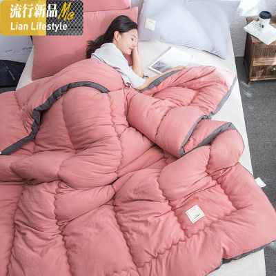 水洗棉被冬被加厚保暖春秋被芯双人太空被棉被褥单人学生宿舍被子 三维工匠